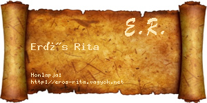 Erős Rita névjegykártya